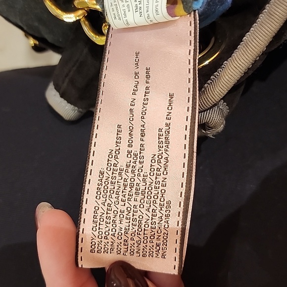 RARE Vintage Juicy Couture Brown Velour Purse - Picture 8 of 9